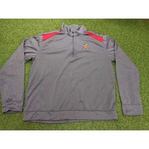 Maryland Terrapins Track Jacket Mens XL Heather Gray Campus Drive Football NCAA